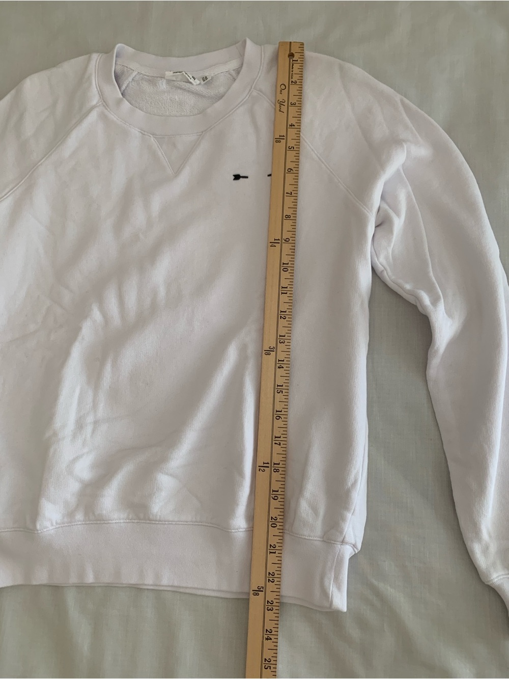 The Upside White Saturn Arrow Sweater Crewneck Sweatshirt XXS US 2 EUC - Picture 6 of 9